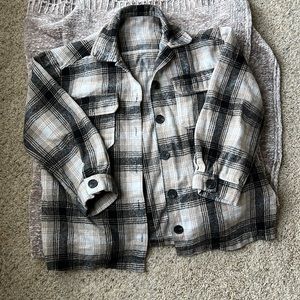 Shein oversized Plaid shirt